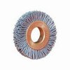 Nylox Burr-Rx Wheel Brush, Small Diameter, 1-1/2 in Brush Dia, 3/8 in Face W, 1/2 in Arbor Hole, Crimped/R 29353